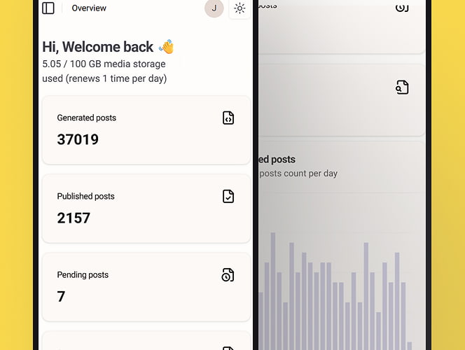 telegram channel manager app screenshot