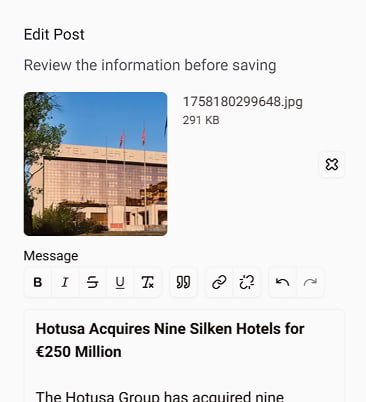 telegram channel manager app screenshot